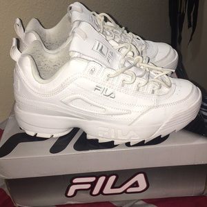 all white filas